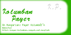 kolumban payer business card